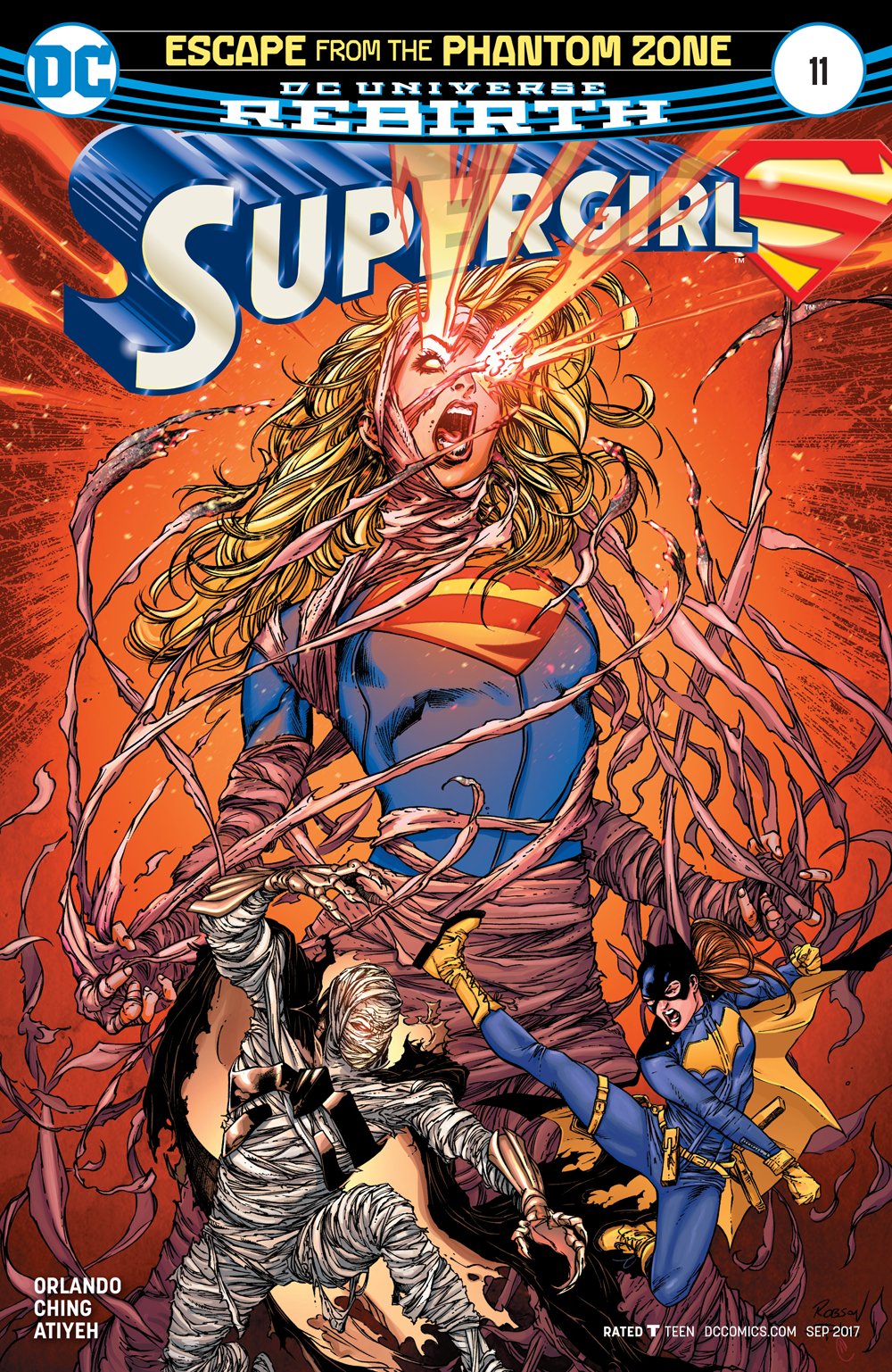 Supergirl #11 Cover Pencils: Robson Rocha Inks: Daniel Henriques Colors: Michael Atiyeh.