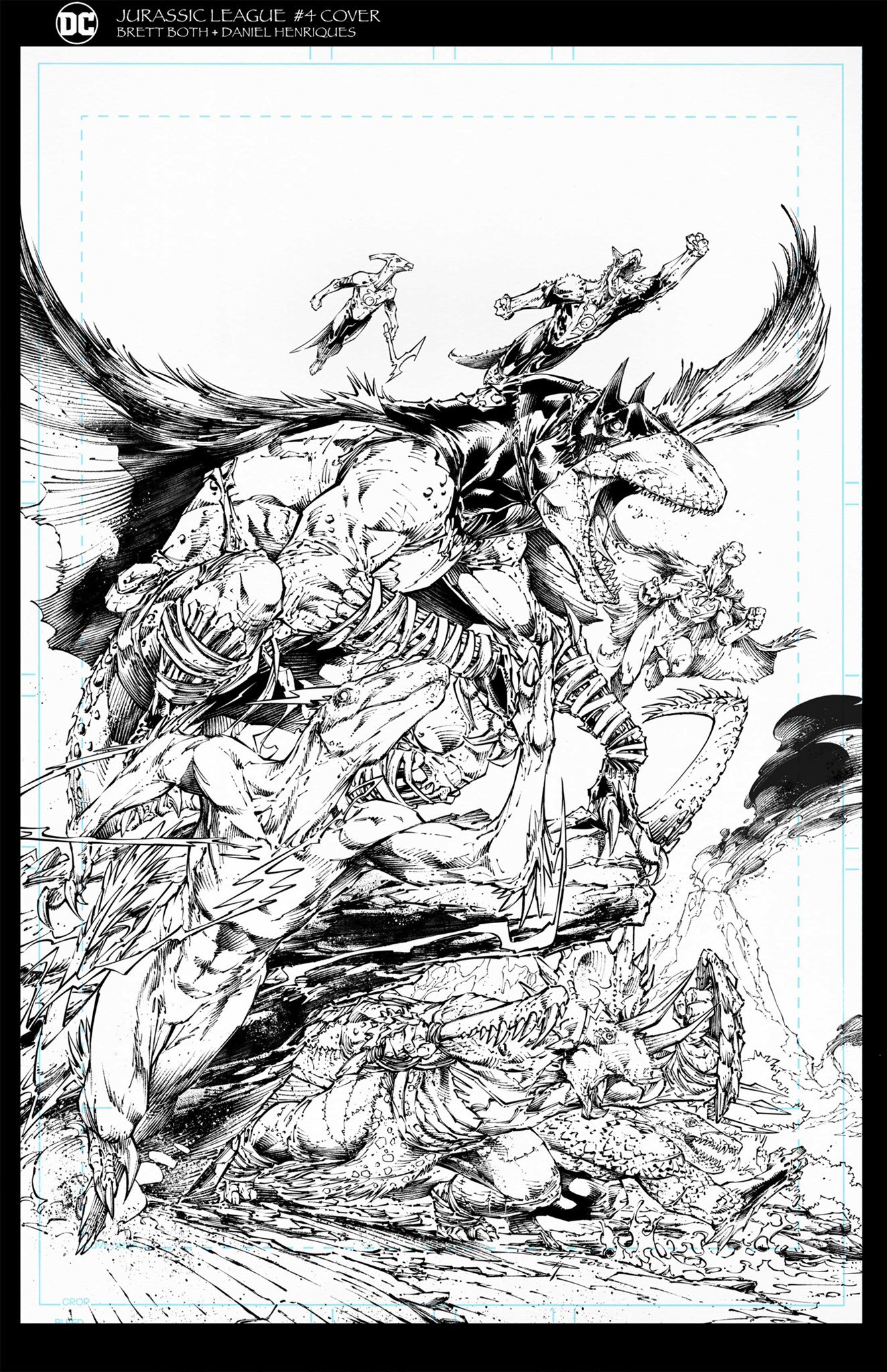 Jurassic League#4 Cover. Pencils: Brett Booth Inks: Daniel Henriques