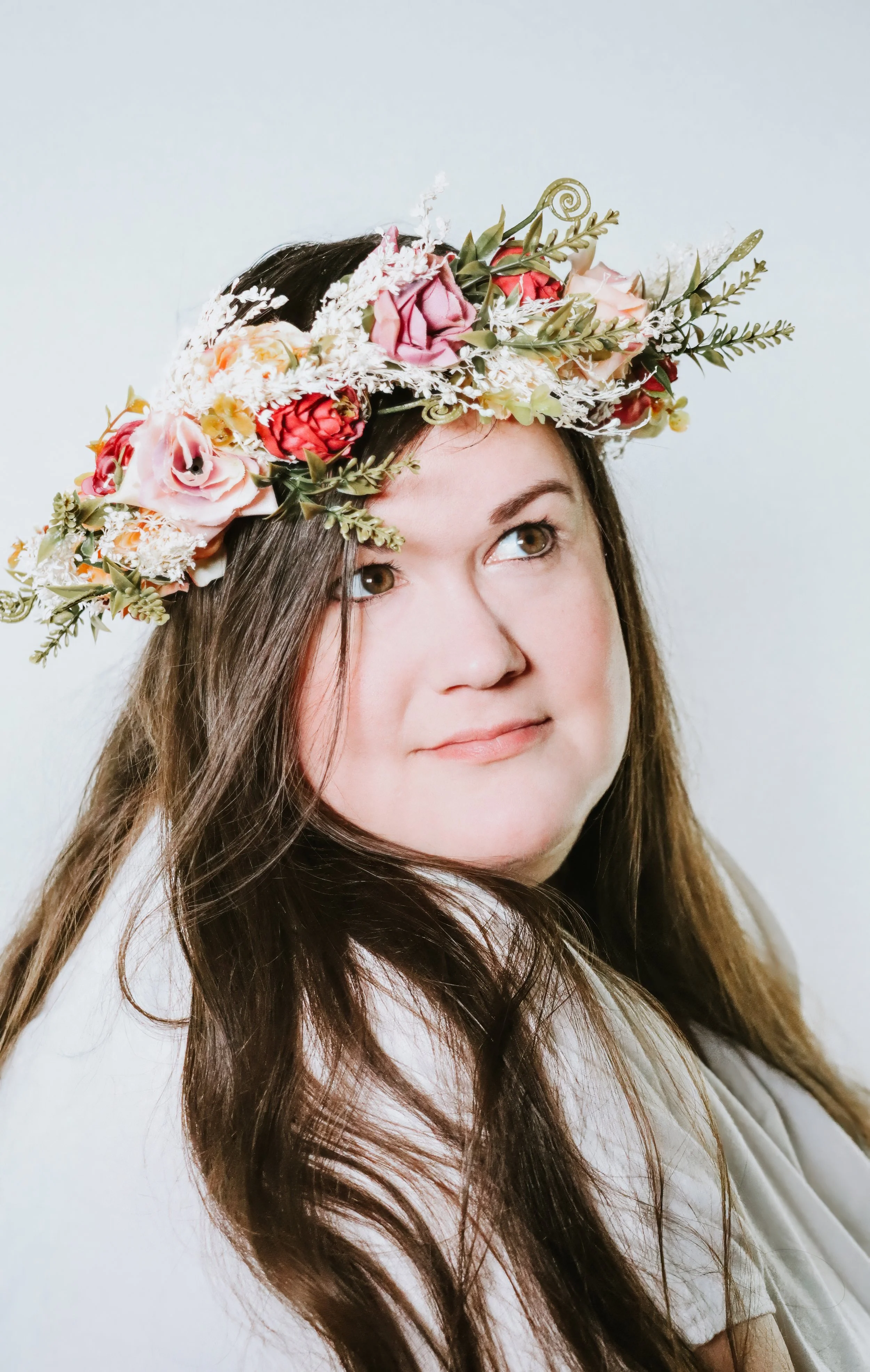 Portrait of woman with floral crown