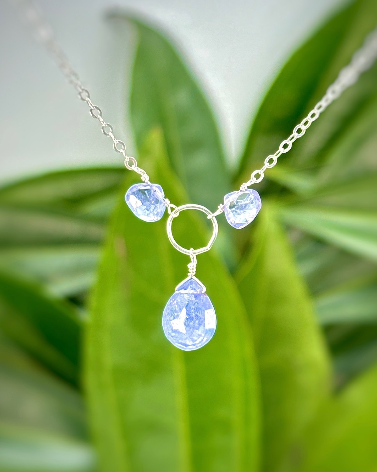 The Peony Necklace in Tanzanite!