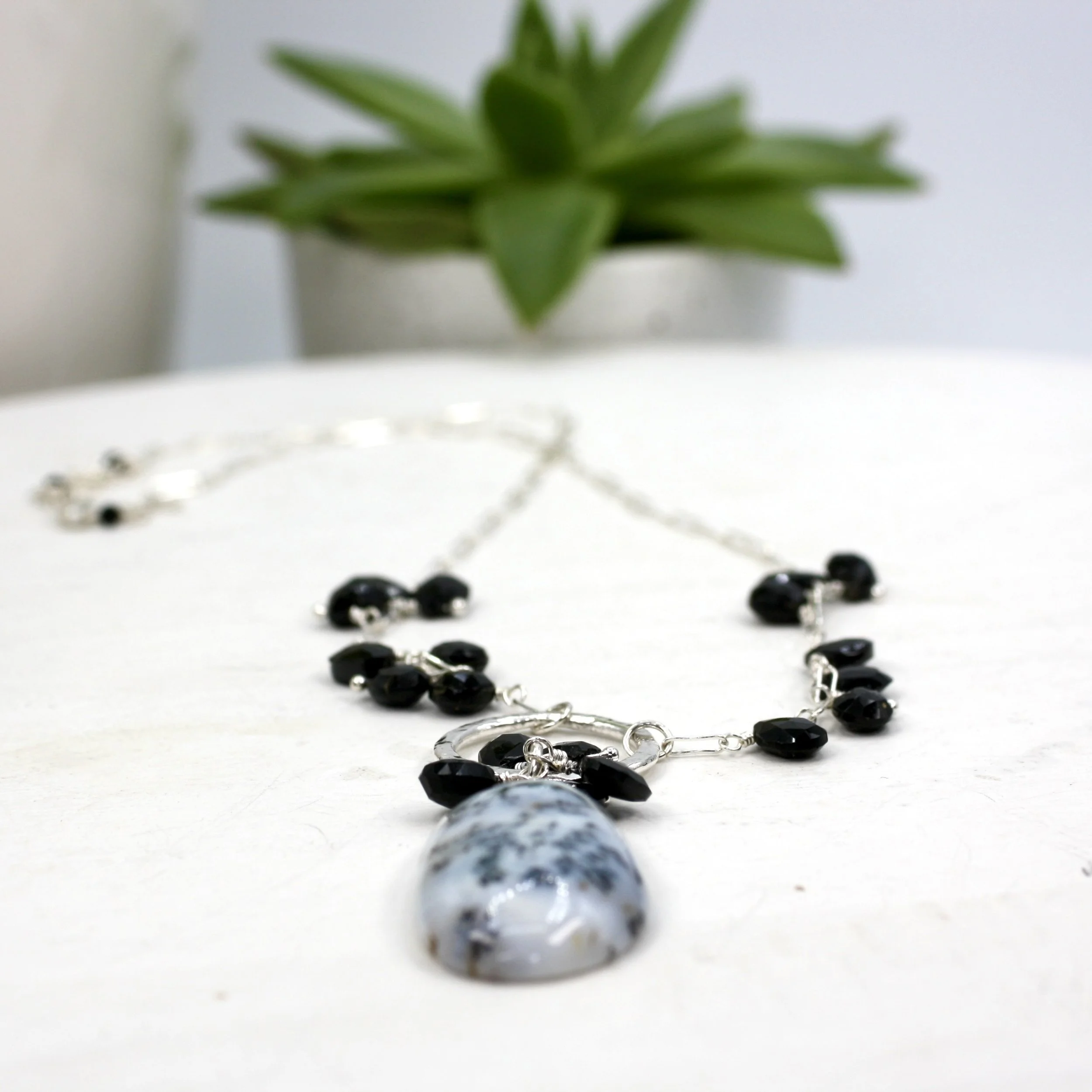 Orchid Necklace dendritic opal black onyx flat.jpeg