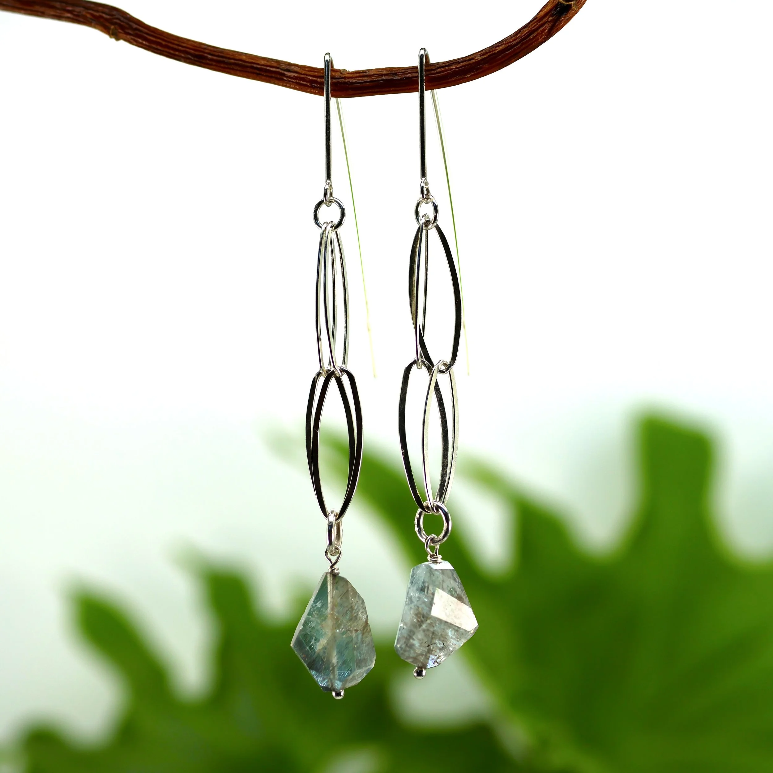 Studio Earrings moss aqua oval chains.jpeg