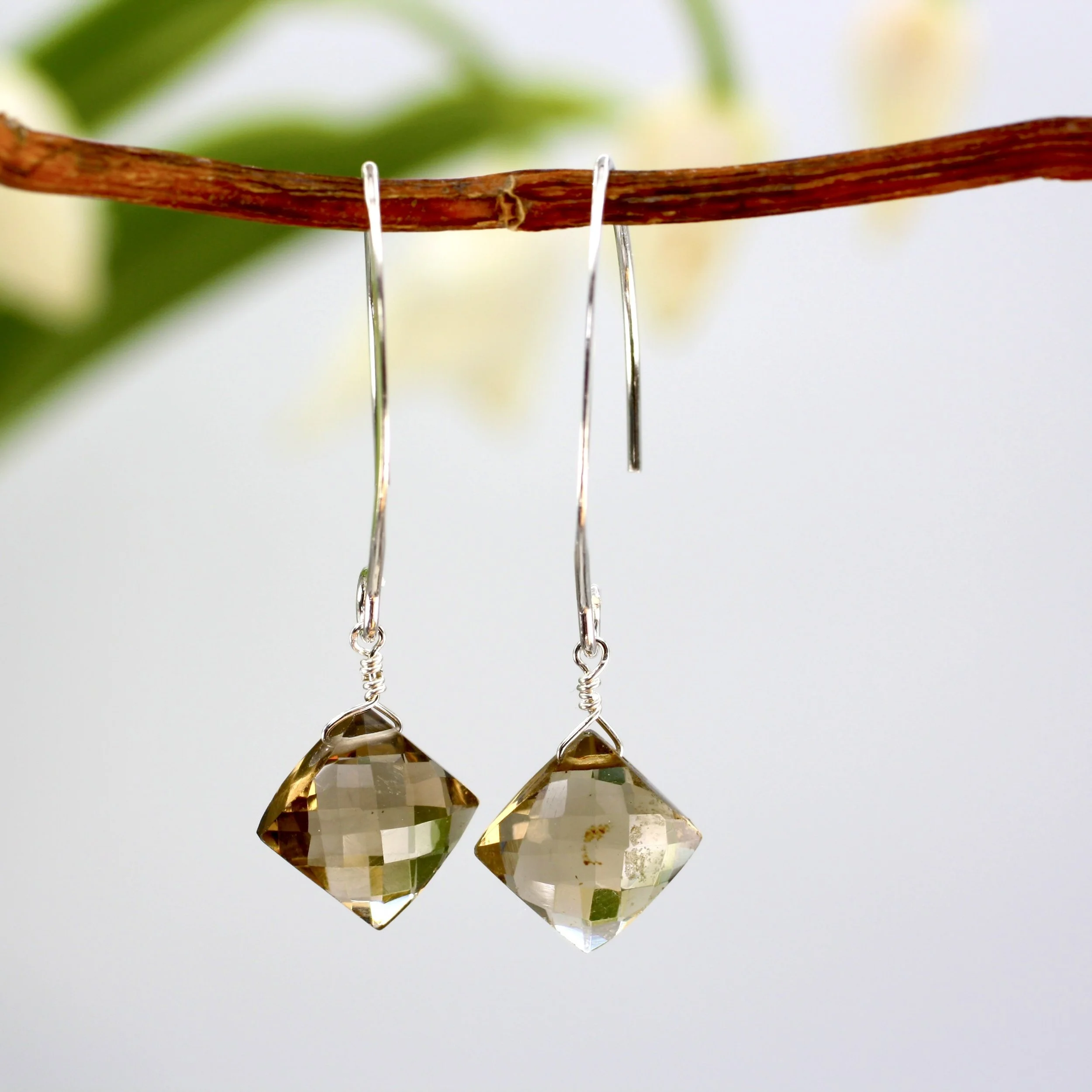 Peony Earrings smokey quartz facetlet copy.jpeg