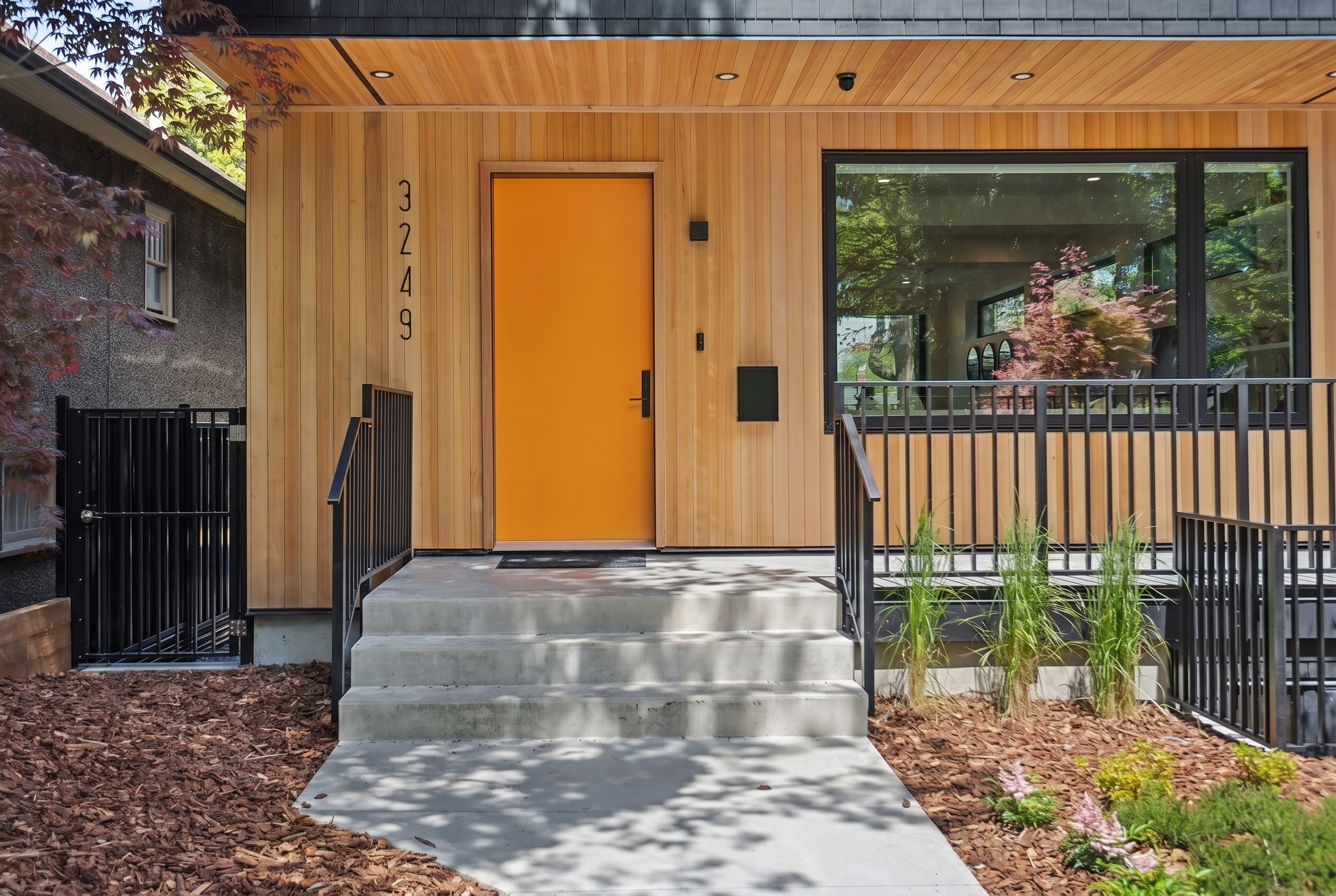 kerrisdale-home-modern-exterior-cedar-cladding-orange-door.png