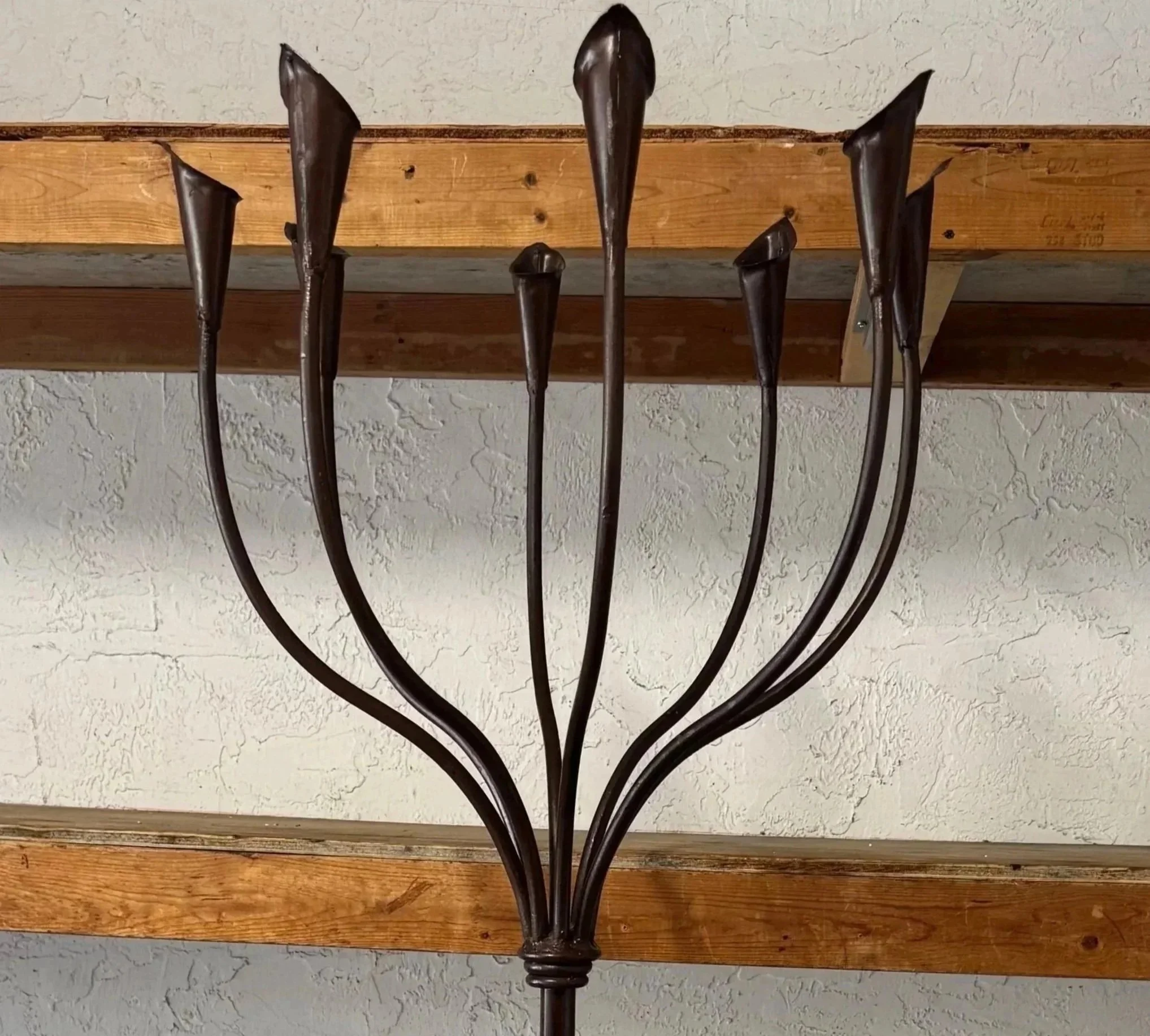 Antique Iron Floor Candelabra