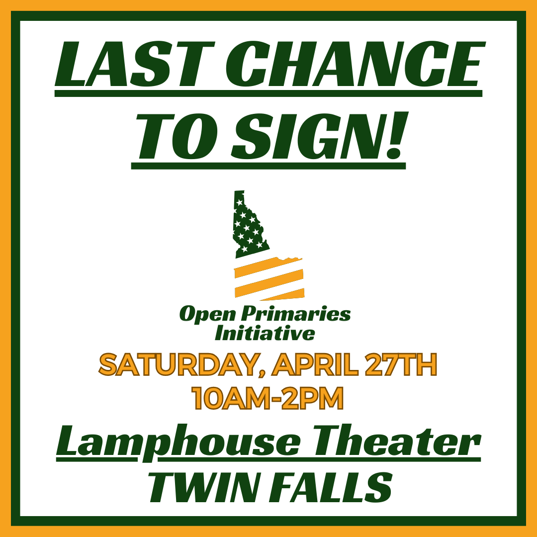 Twin Falls- LAST CHANCE TO SIGN!