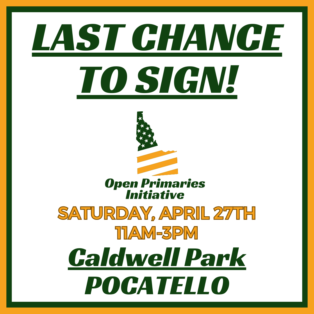 Pocatello- LAST CHANCE TO SIGN!