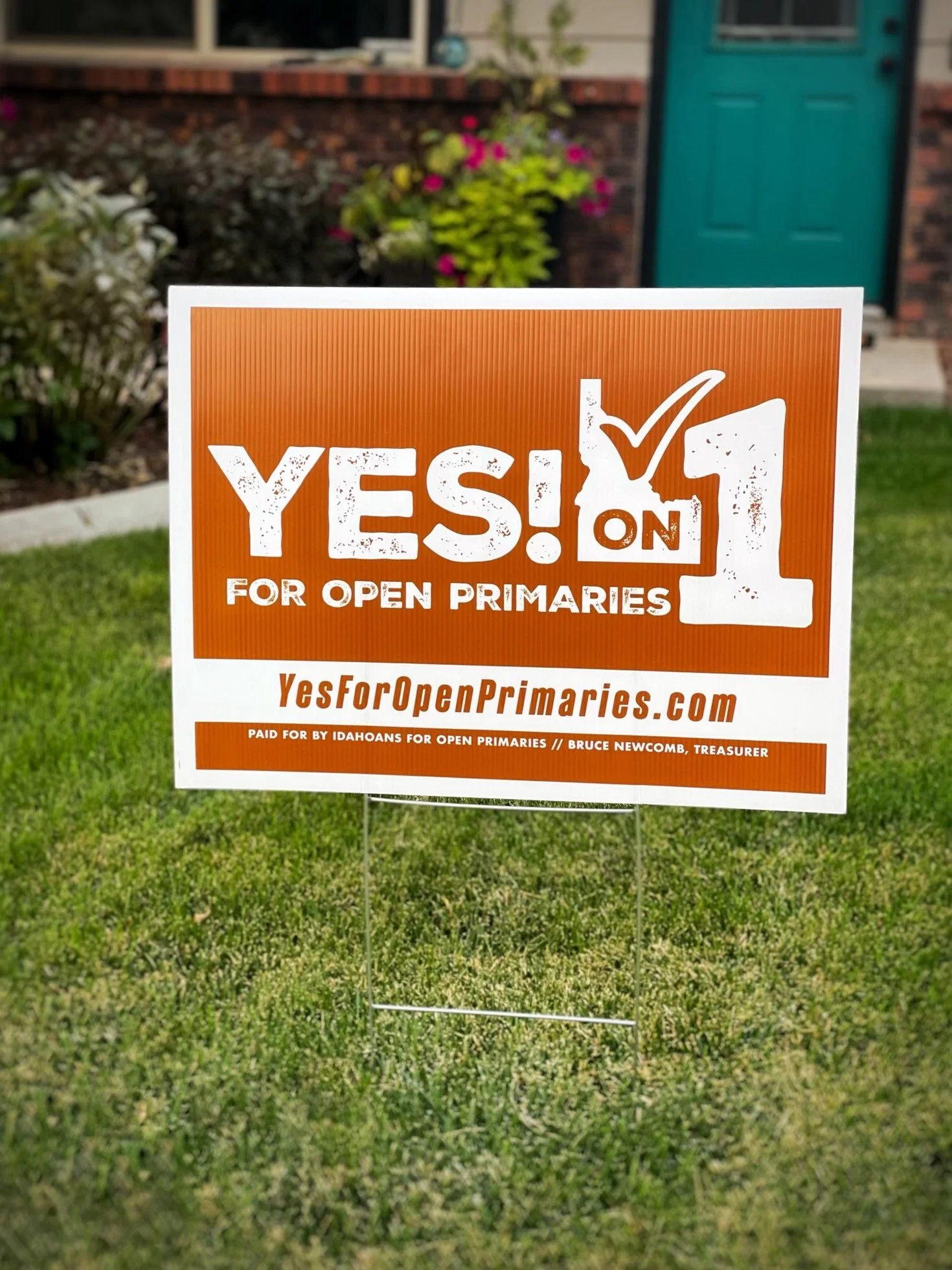 Yes on 1 Yard Sign