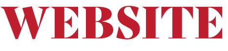 Text that reads 'WEBSITE' in large red font on a black background.