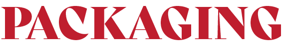 The word 'PACKAGING' in bold red letters on a black background.
