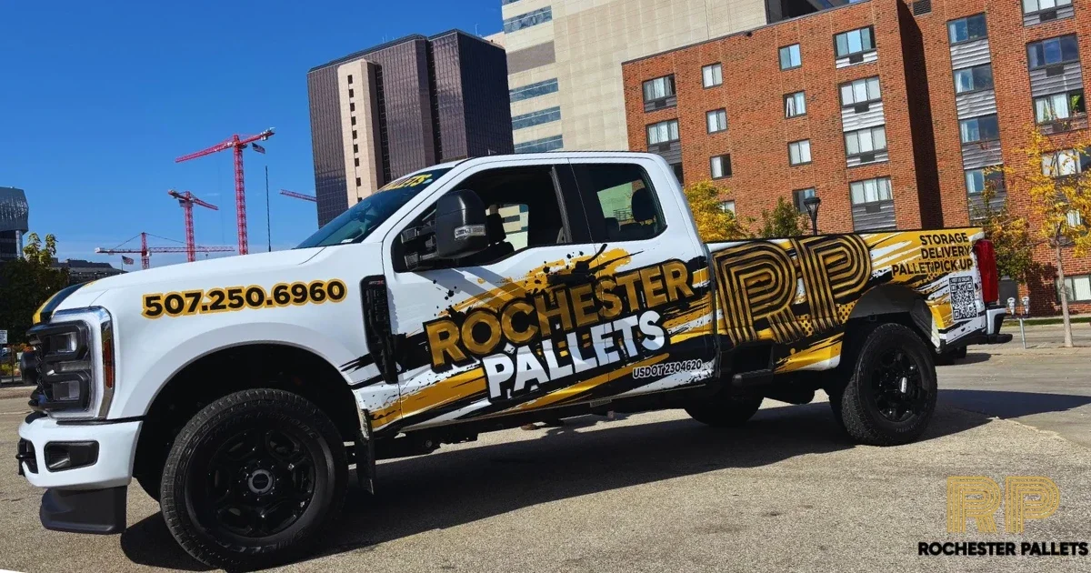 Rochester Pallets pickup truck