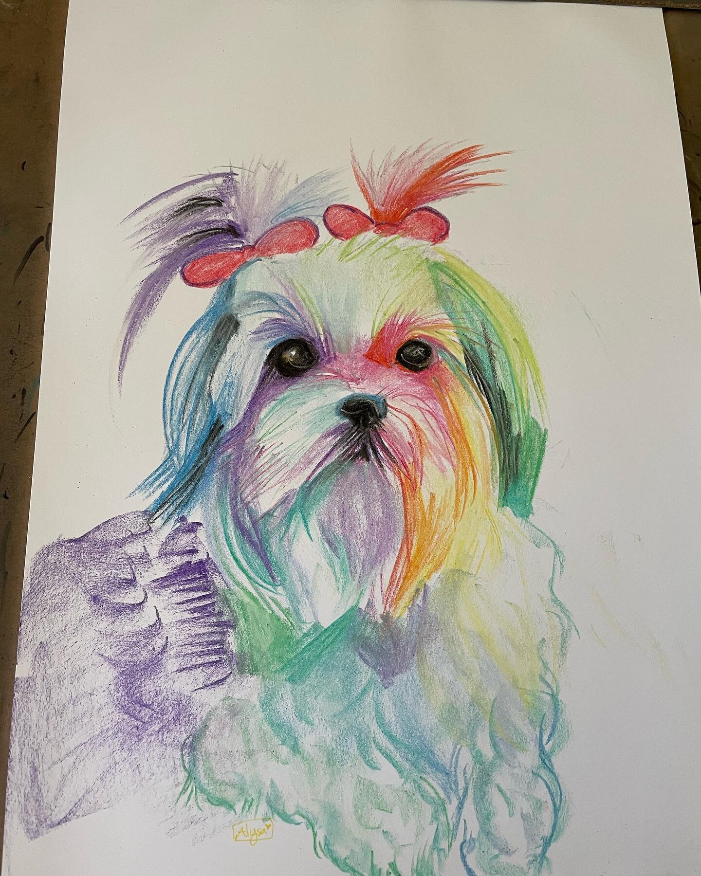 Rainbow pet pictures are so much fun! I want to draw my own dog next! &hearts;️