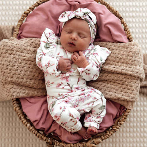 Cherry Blossom Organic Topknot $14.95