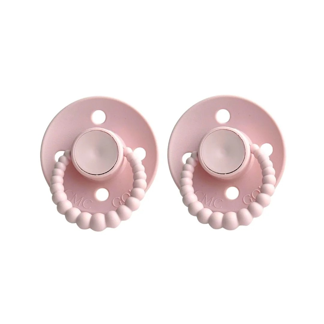 CMC Bubble Dummies Vented Teat Twin Pack - Size 0-6 months (Blush) $19.95