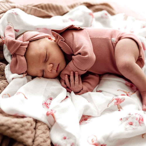 Rose Organic Long Sleeve Bodysuit $39.95