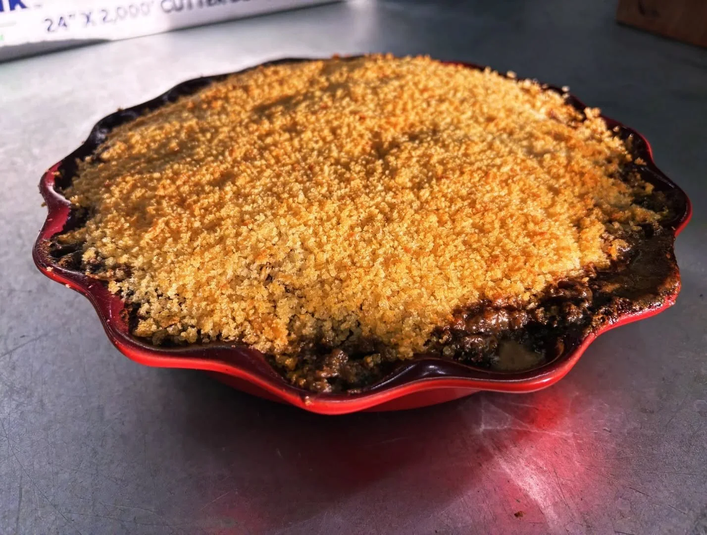 Fresh out of the oven and ready for you!

​Stop by HMC Kitchen today for our latest feature: Applewood Smoked Pork Belly and Butternut Squash Mushroom Pie. 

This savory dish is loaded with fresh herbs, mozzarella, and Parmesan, then finished with a 