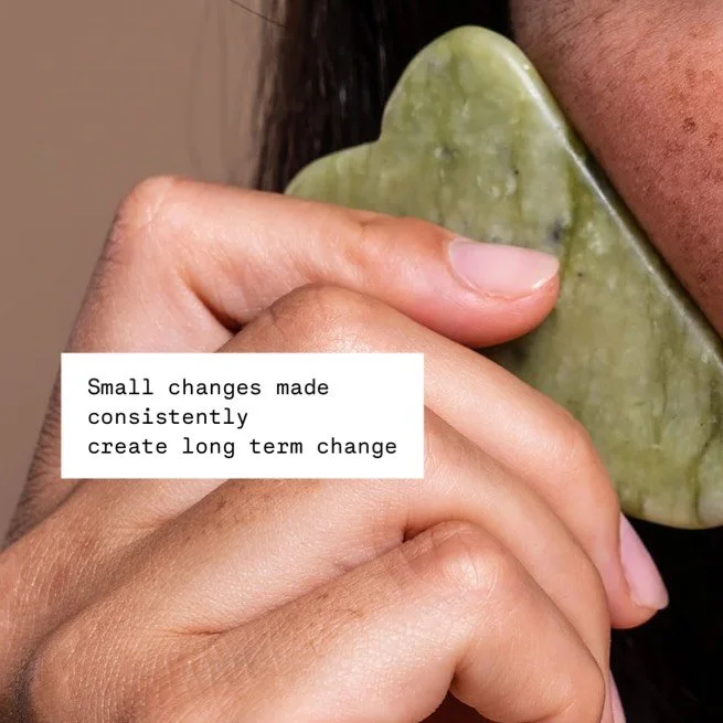 In Menopause,  I&rsquo;ve found that small changes matter.

As an example,  I started using a Gua Sha at the beginning of this year,  minimum 3 times a week and its totally changed the look and feel of my facial skin.

My face is less puffy and my sk