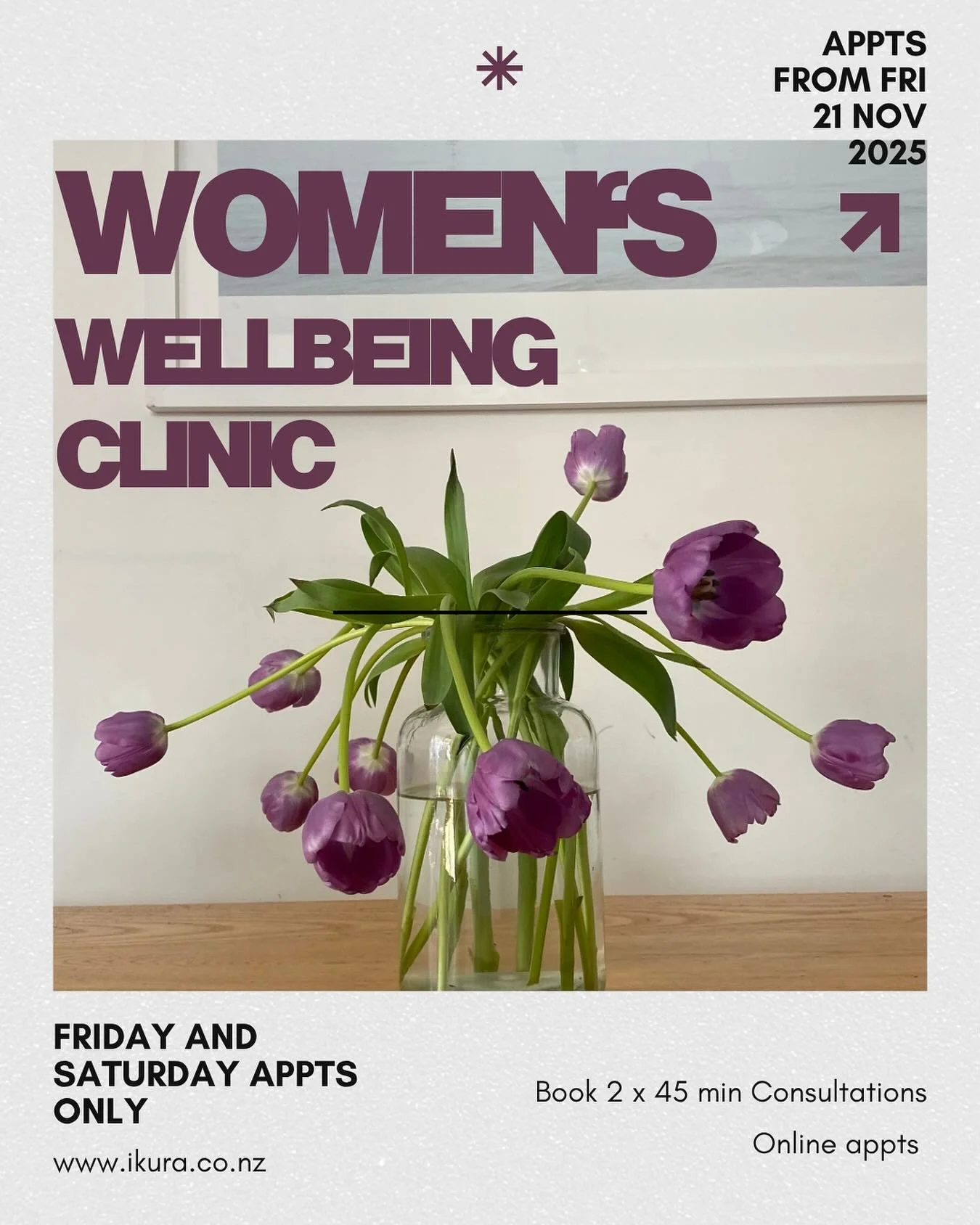 On Fri 21st November, I&rsquo;ve opened up appointments to the online Women&rsquo;s Wellbeing Clinic. It&rsquo;s come into my awareness that a lot of you, may just need my support, once - every now and then, as opposed to my 8 week 1:1 = The Sweet Sp