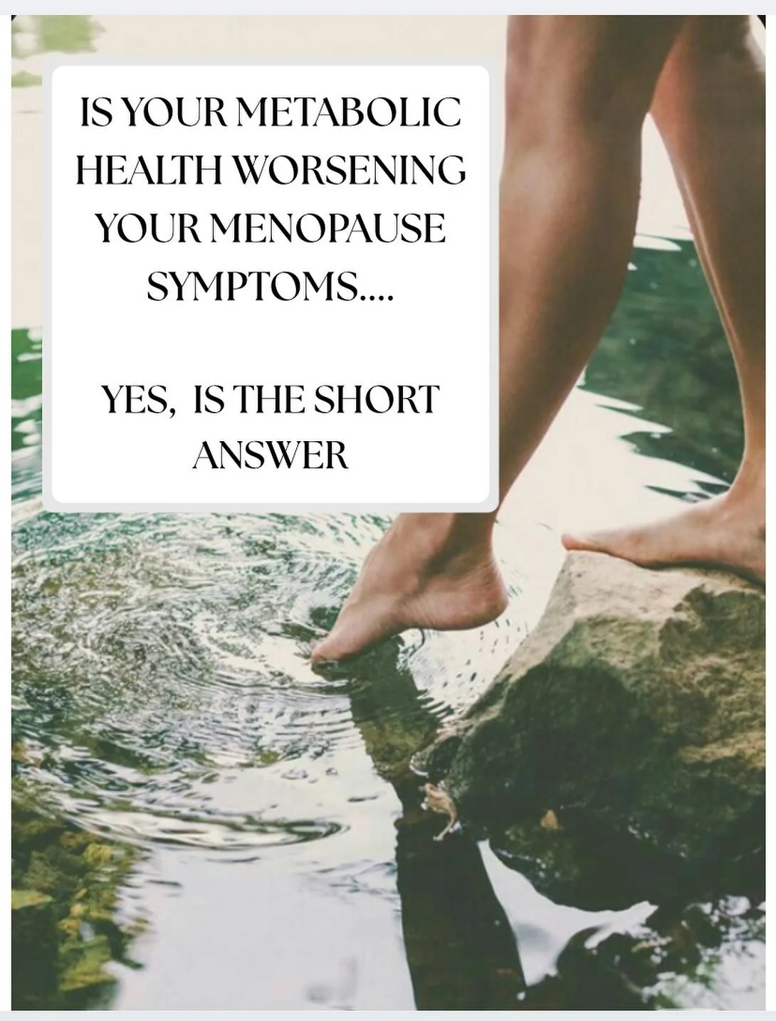 Is your metabolic health exacerbating your menopause symptoms (before you reach perimenopause) ?

YES &mdash; poor metabolic health is contributing to worse menopause symptoms.

If a woman has underlying metabolic dysfunction &mdash; 

Blood sugar in