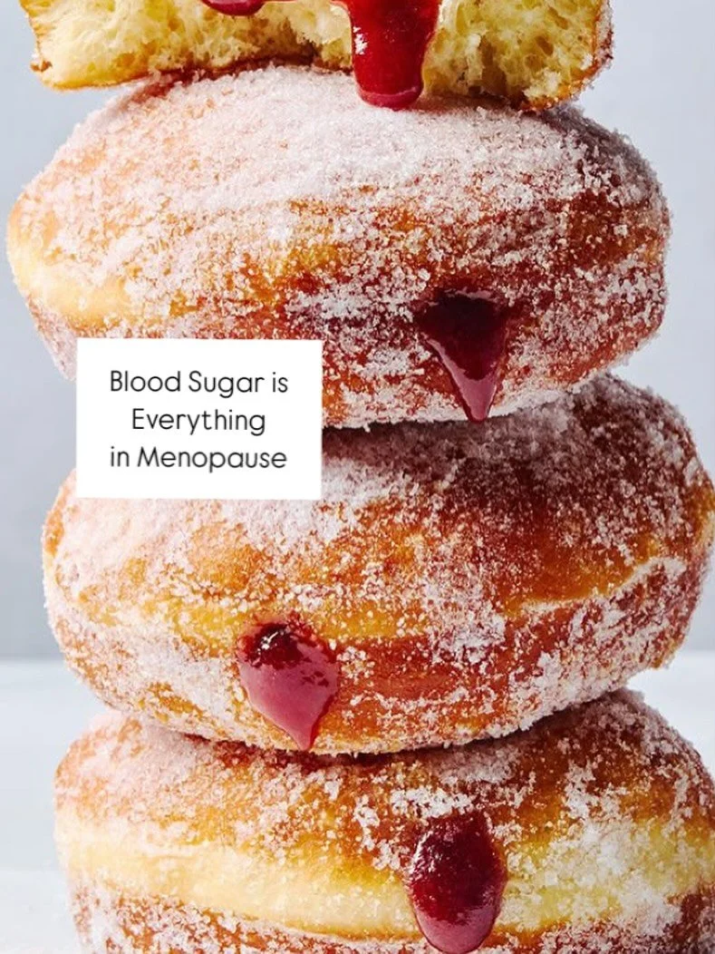 Most women in menopause don&rsquo;t have a hormone problem

They have a blood sugar problem

🍰Mood swings
🍰Belly fat
🍰3am wake ups
🍰Cravings
🍰Energy crashes

We blame estrogen and yes,  estrogen is a main character,  however,  it is not the full