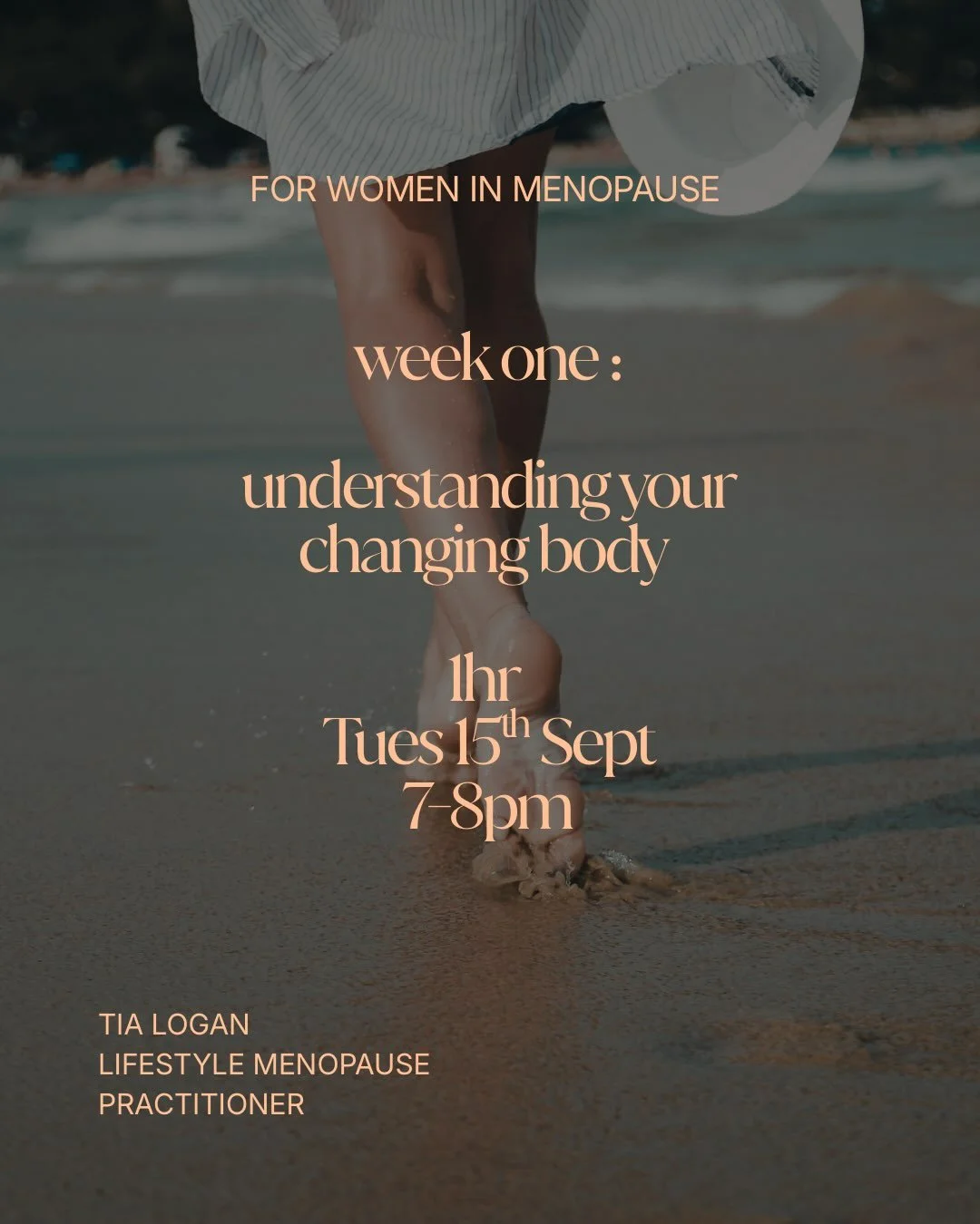 The Menopause Shift
Tues 15th Sept
7-8pm

Week 1 of 6 : Understanding your Changing Body

Six Online Workshops
Six Weeks
Six Hours
Online Group

Investment : $397 &mdash;

Comment Shift to receive link ✨