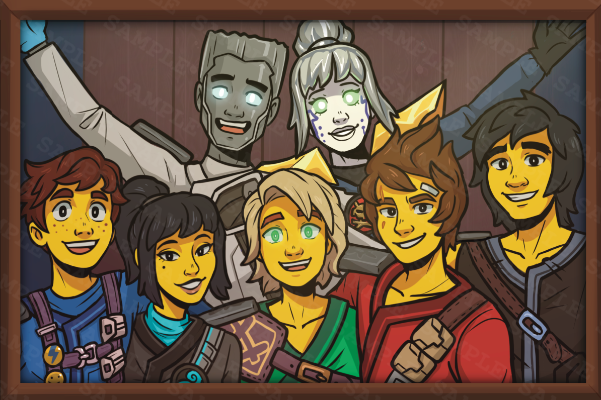 Ninjago Family Photo Art Print — Dip and Cheeseball
