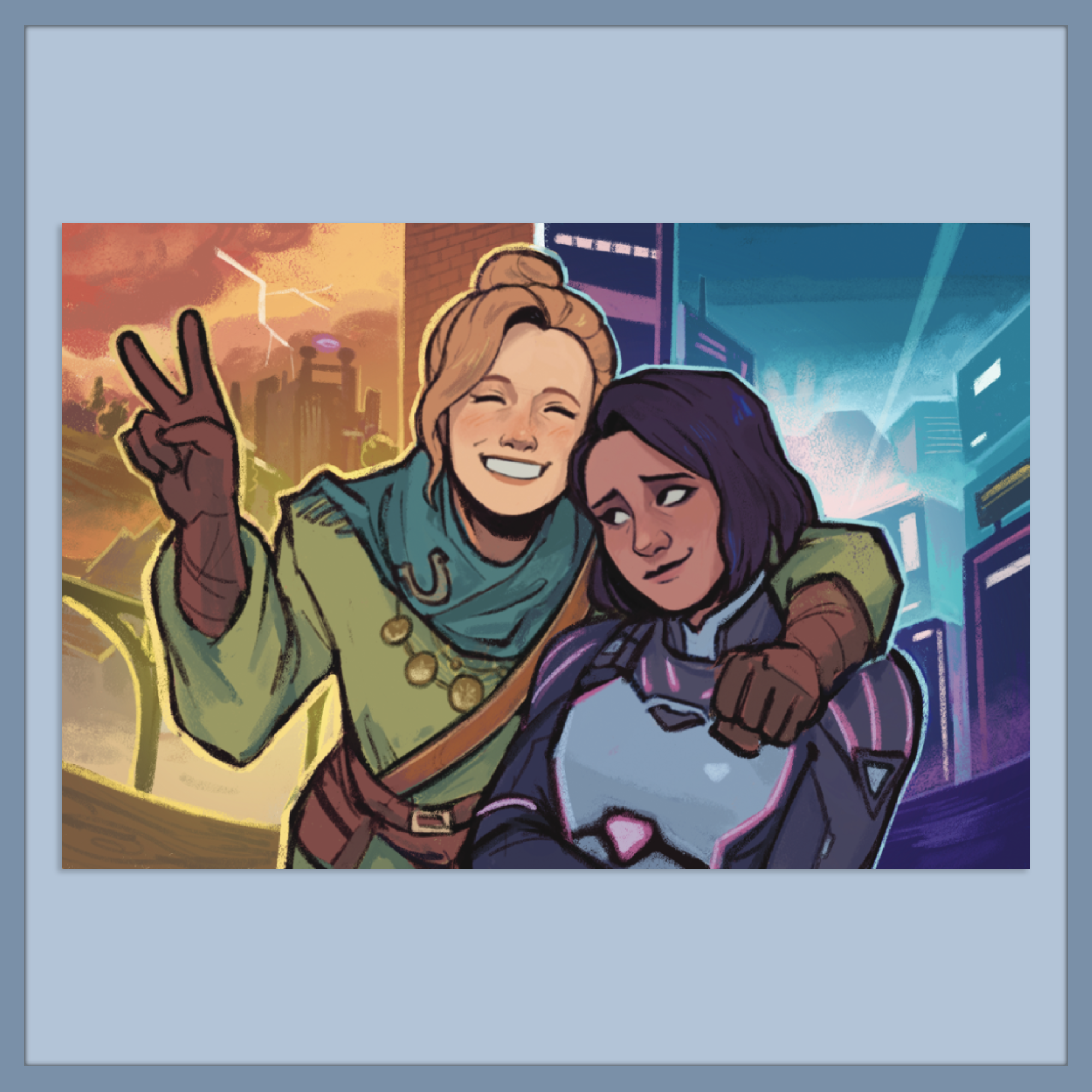 Split Fiction Postcard Print