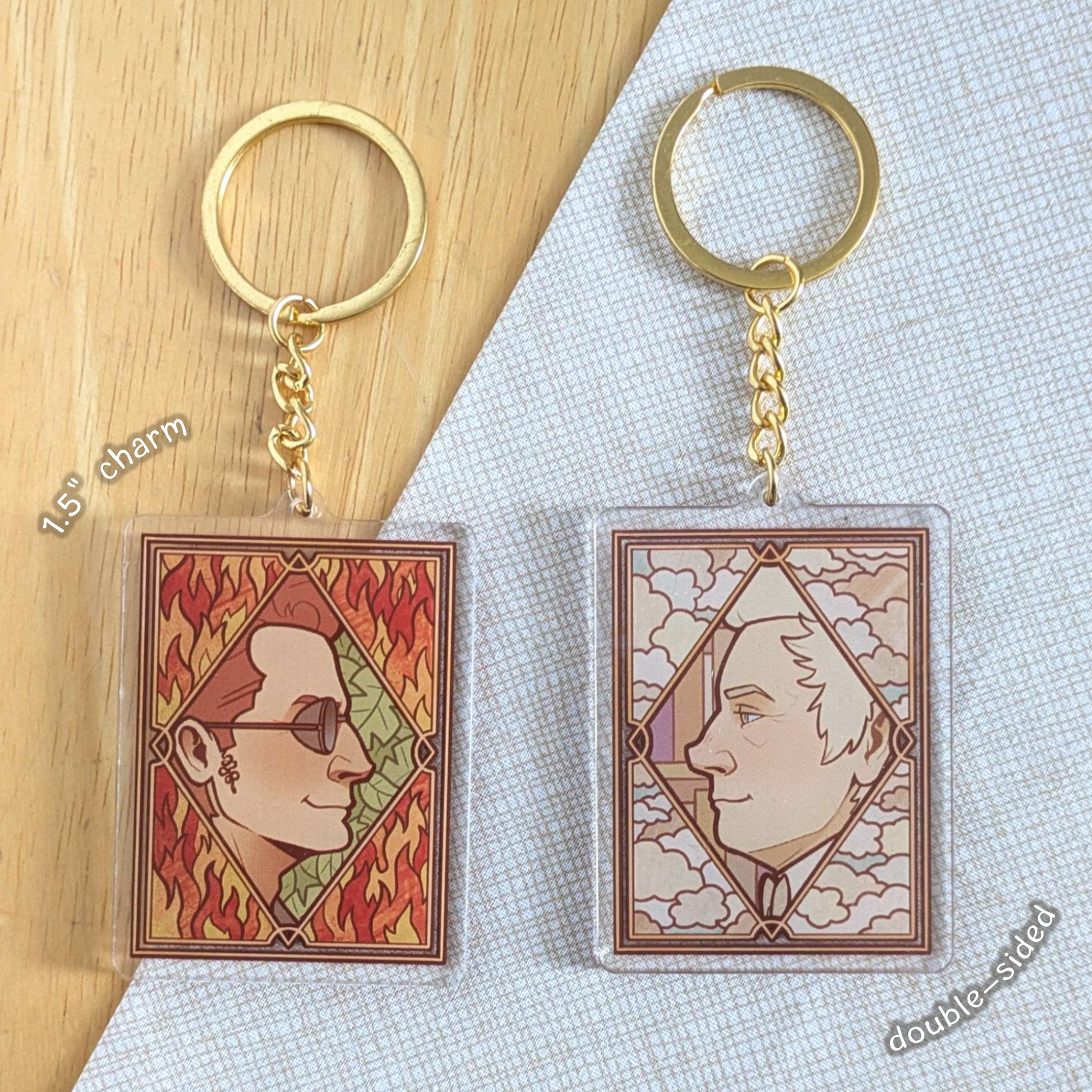 Aziracrow Double-sided Acrylic Charm