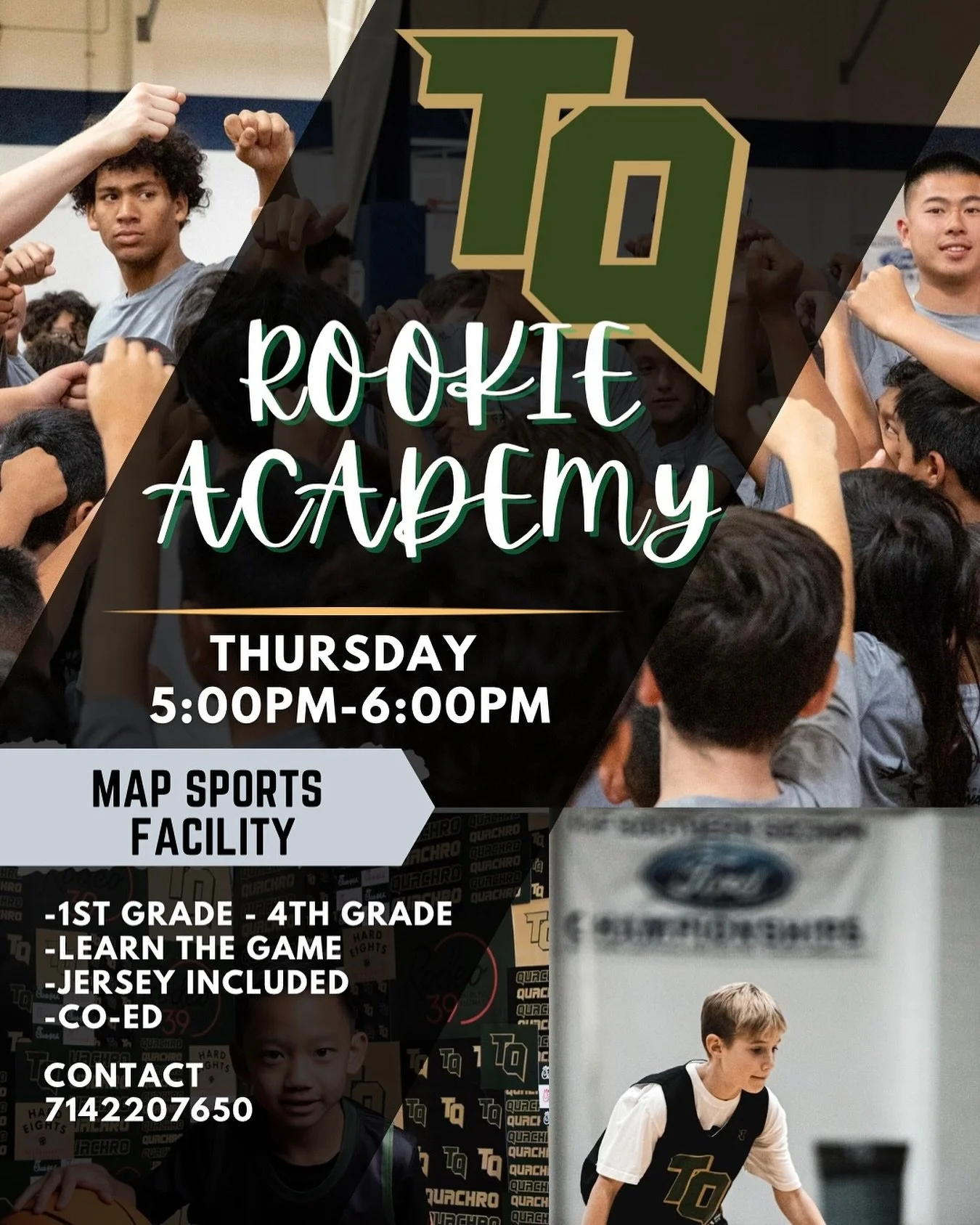 Learn the fundamentals and learn the game! Our rookie academy on Thursdays is perfect for the beginner / intermediate player trying to develop and take the next step in their game. Reach out 7142207650 for details!