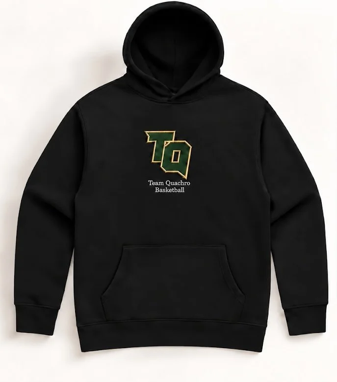 TQ EMBROIDERED HOODIE GREEN LOGO