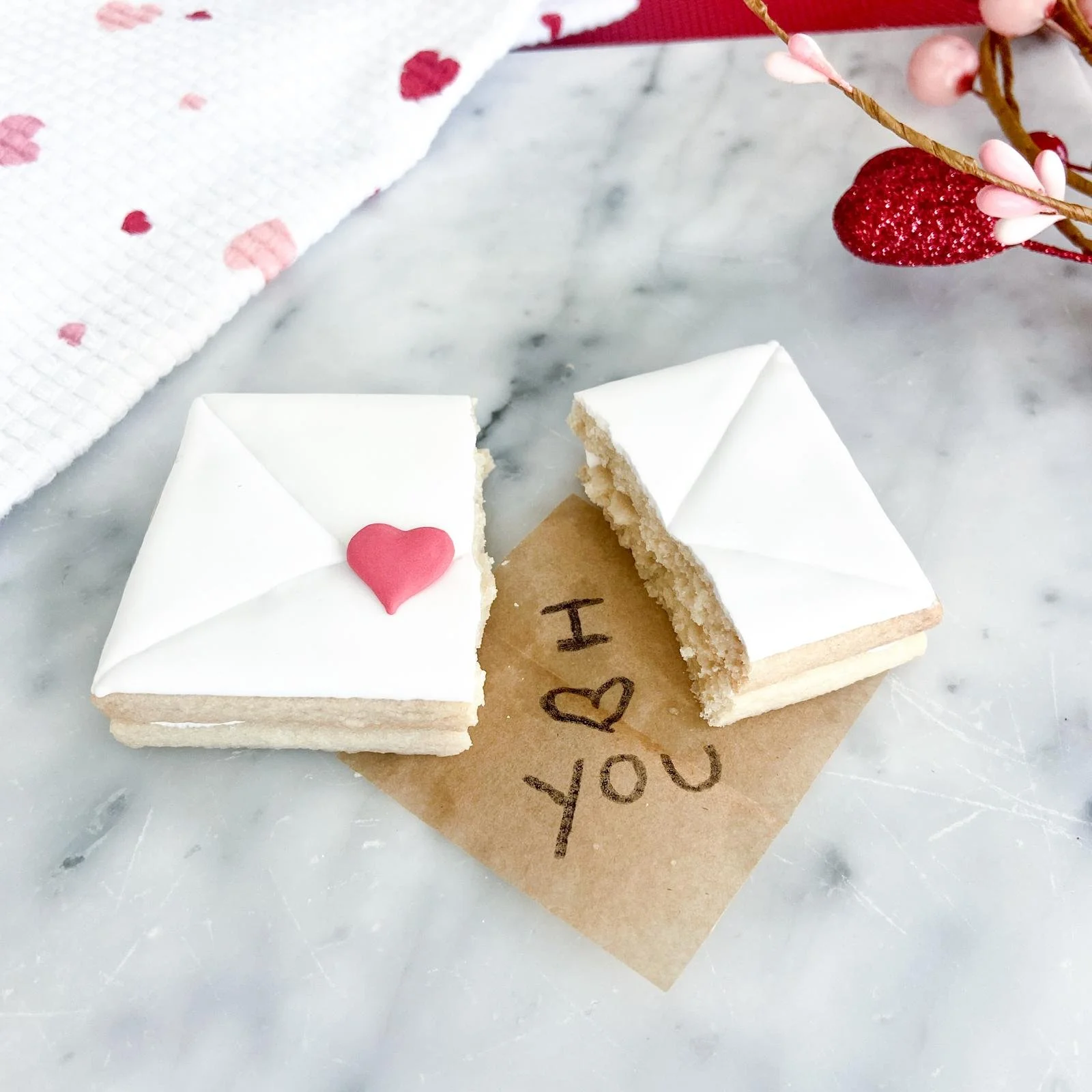 Letter Cookies with Hidden Message Inside