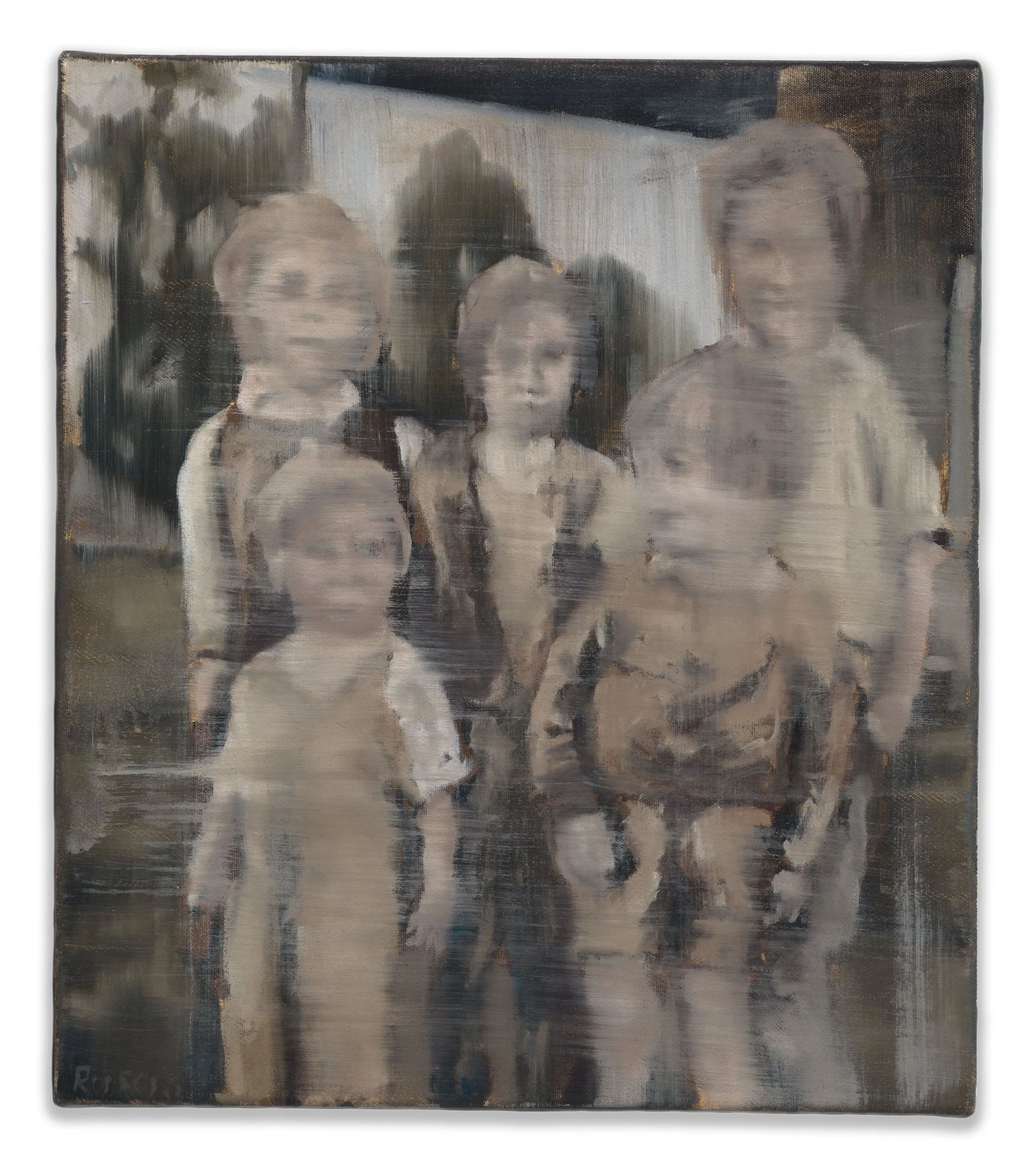 Bush Kids, 2025, Oil on canvas, 40.5 x 35.5cm 