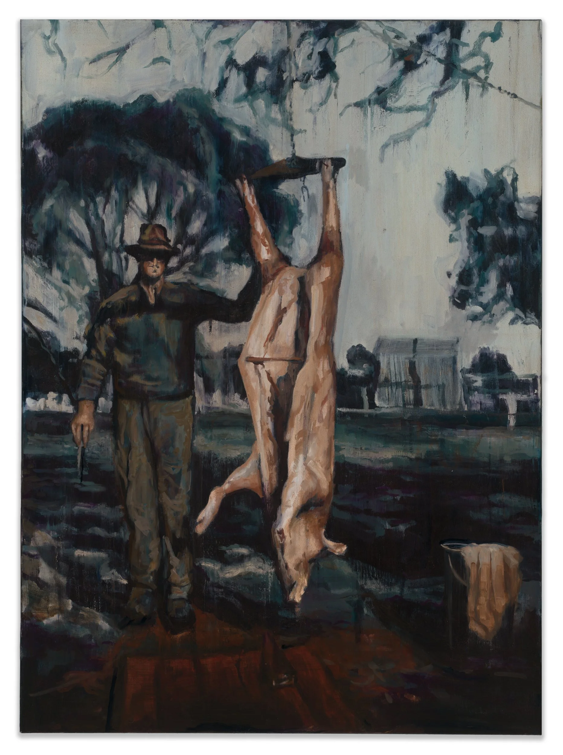 Dressing the Pig, 2026, Oil on canvas, 132 x 92cm 