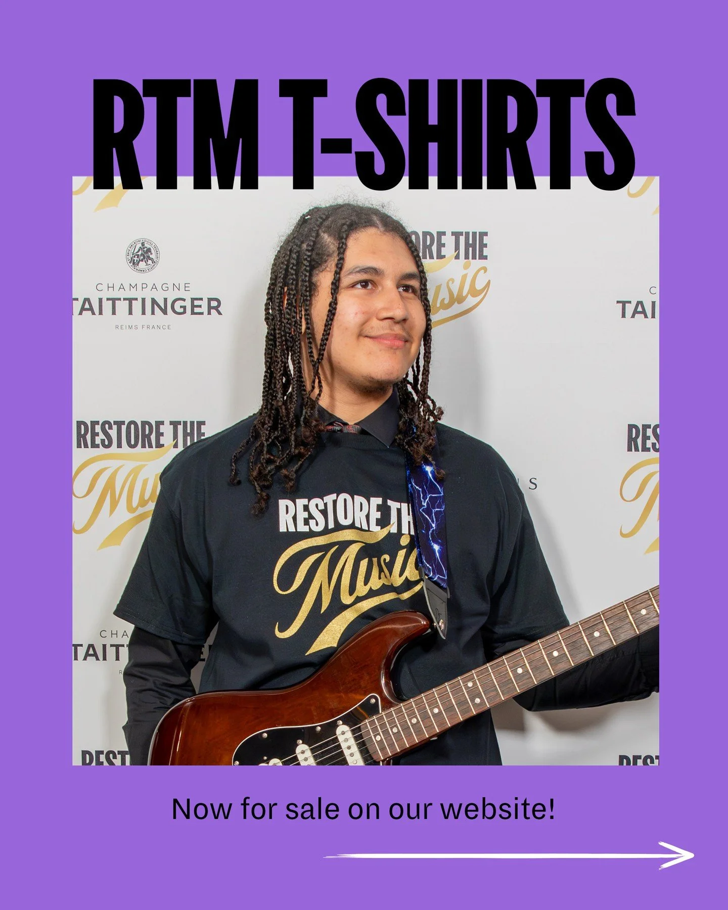 This isn&rsquo;t just a t-shirt &mdash; it&rsquo;s a path to music for thousands of young people 🎶⁠
⁠
RTM tees are now available online on our website! Head to the link in our bio to pick one up.