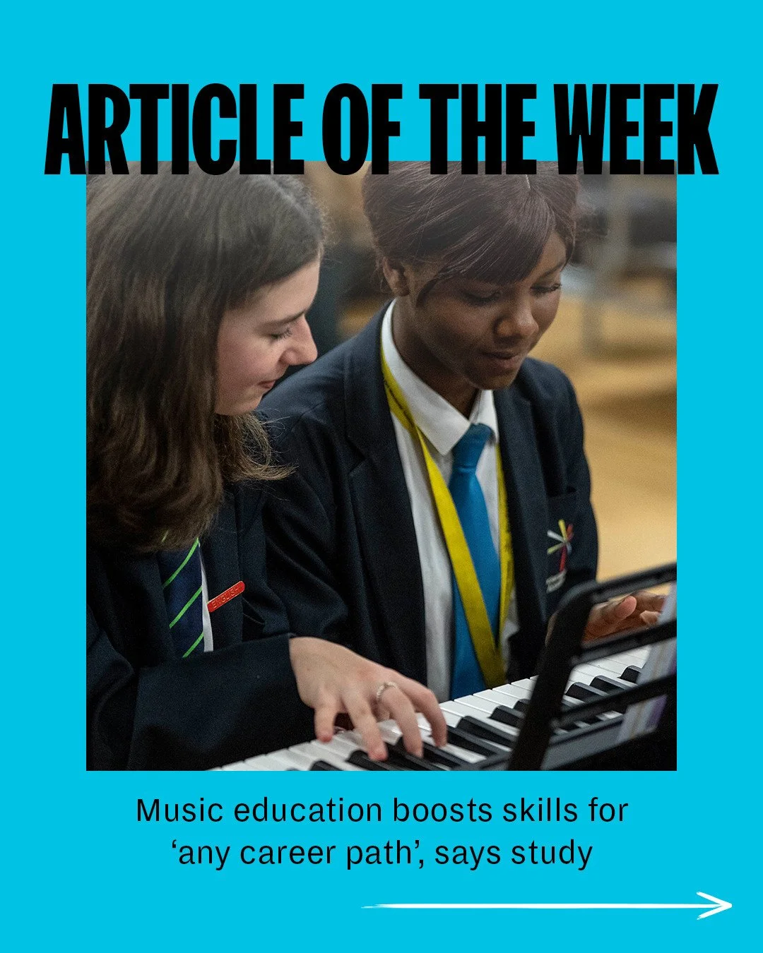 Music is more than a subject &mdash; it&rsquo;s a skillset for LIFE.⁠
⁠
A new study reveals that young people who study music develop the focus, collaboration, and confidence to thrive in any career &mdash; from software engineering to medicine.⁠
⁠
P