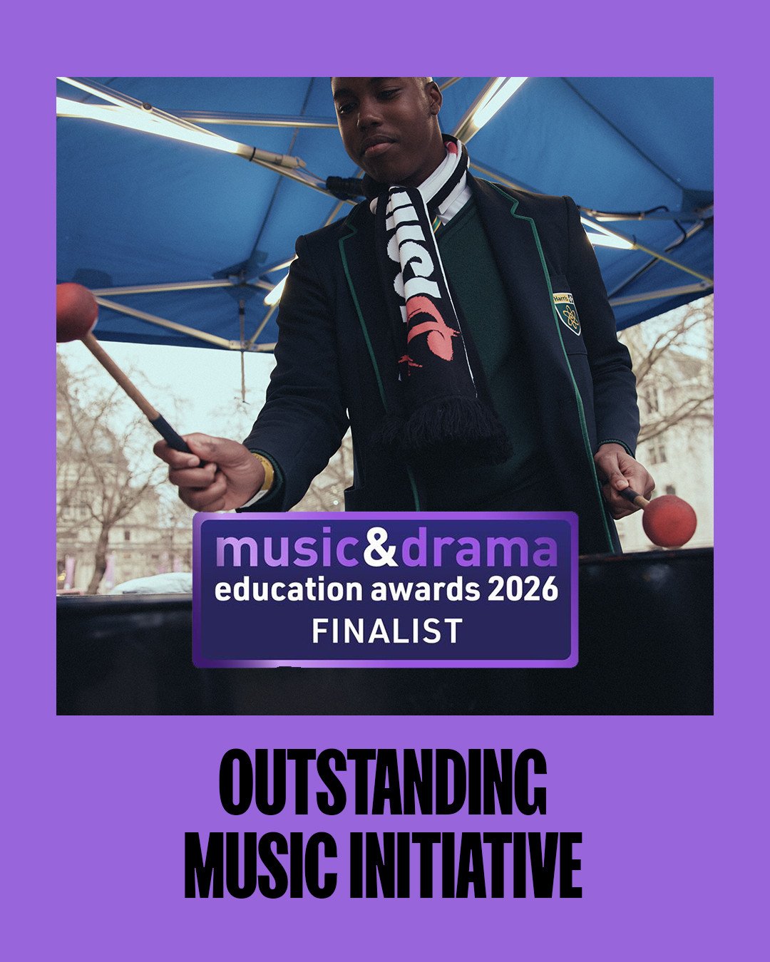 We&rsquo;ve been shortlisted! RTM is up for &lsquo;Outstanding Musical Initiative&rsquo; at the Music &amp; Drama Education Awards 2026 🏆⁠
⁠
Every day, we work to level the playing field by equipping school music departments across the UK &mdash; pu