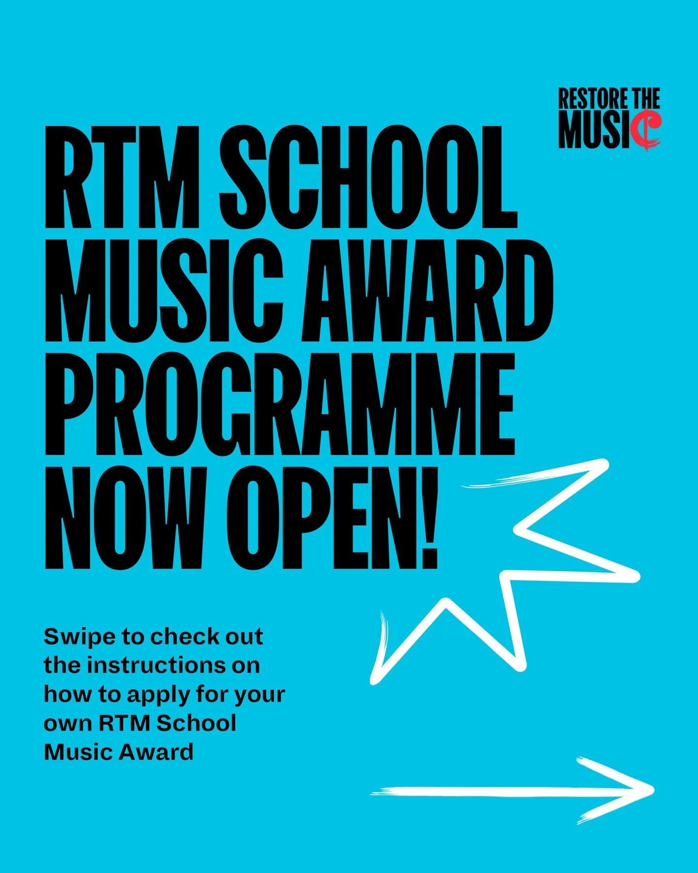 ATTENTION Schools! RTM School Music Award Programme is officially OPEN ✅ Deadline is Monday February 9th.⁠
⁠
Here&rsquo;s how to apply:⁠
1️⃣ Head to our website (link in our bio)⁠⁠
2️⃣ Check your eligibility for an RTM School Music Award⁠
3️⃣ Submit 