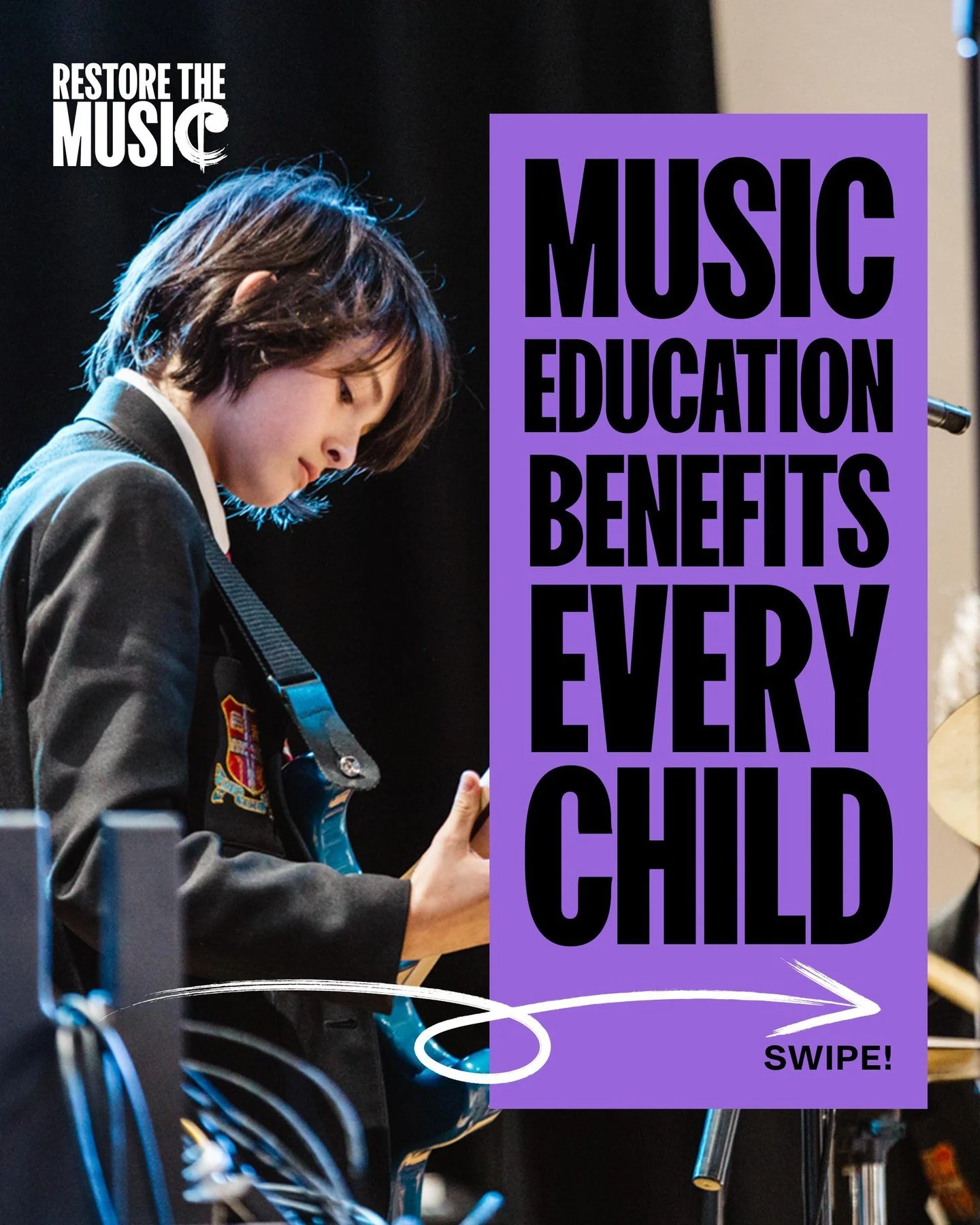Music education doesn&rsquo;t just sound good &mdash; it transforms how young people learn.⁠
⁠
From improving reading comprehension for students who need it most, to boosting cognitive speed and strengthening brain connectivity.⁠
⁠
The impact goes fa