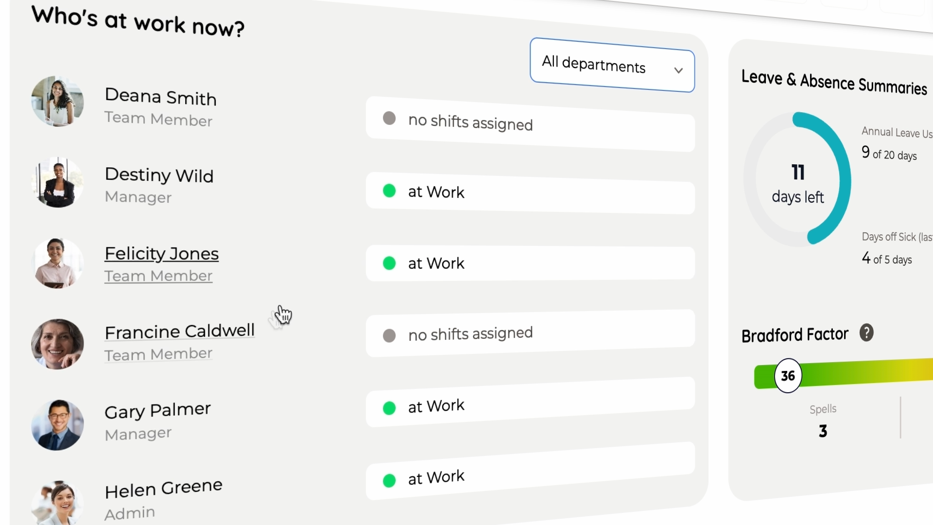 SaaS use interface animation