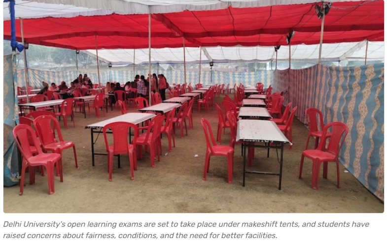 DU students protest exams in tent; inconvenience only for a day or two: Authorities