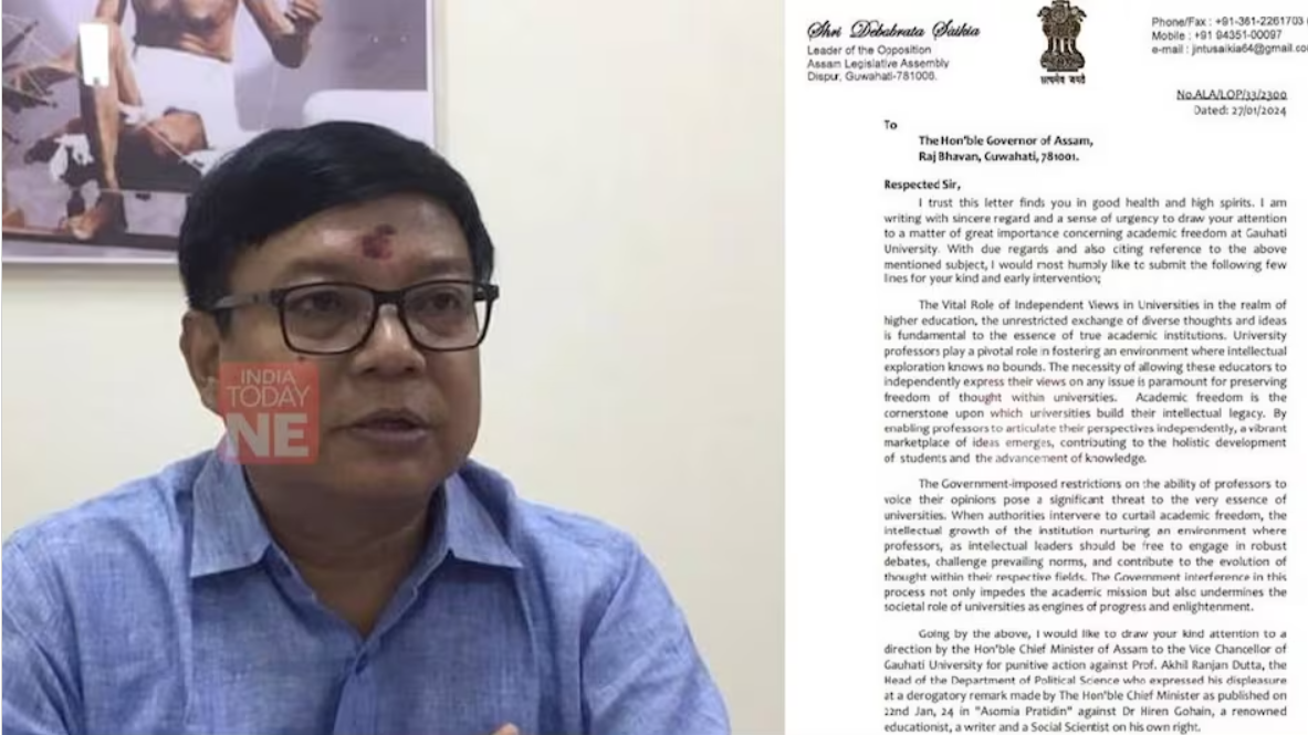 Debabrata Saikia urges Governor to safeguard academic freedom in GU, questions Himanta Biswa Sarma's directive