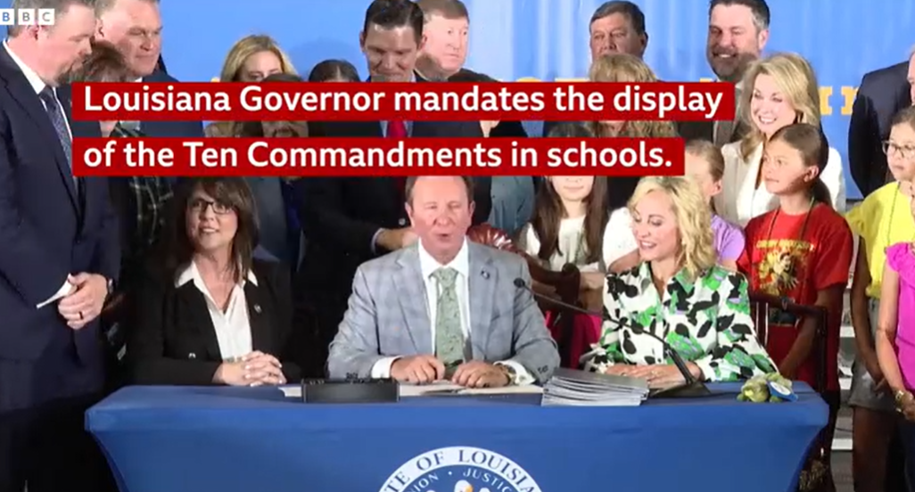 Louisiana Orders Every Classroom to Display Ten Commandments