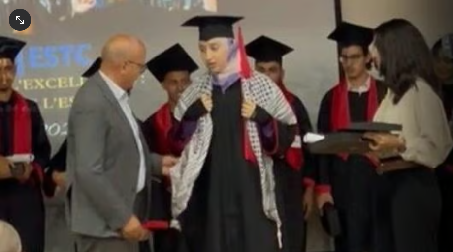 Dean at Moroccan U Refuses to Hand Graduation Award to Female Student Wearing Keffiyeh