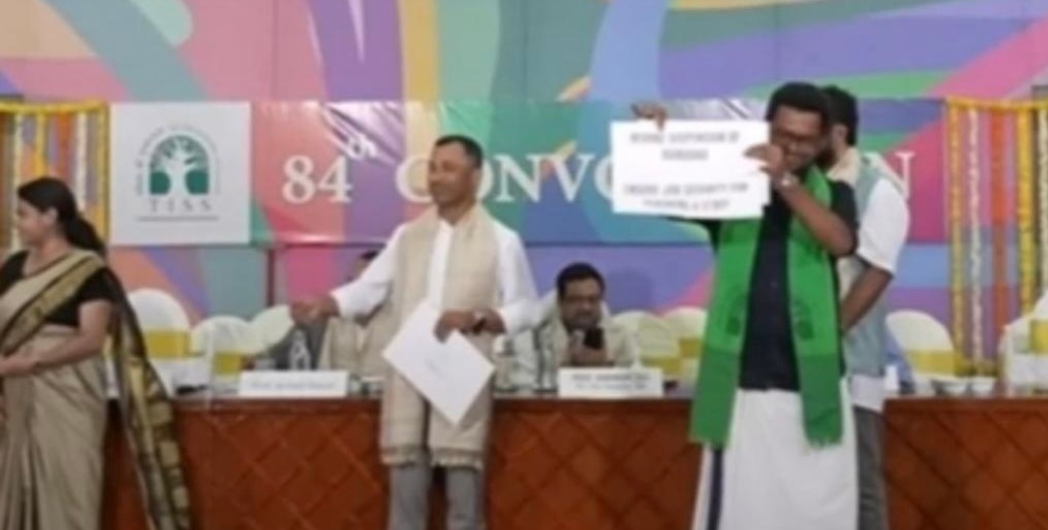 “Kept In Custody by Police, Certificate Taken Away”: TISS Students Who Displayed Placards at Convocation