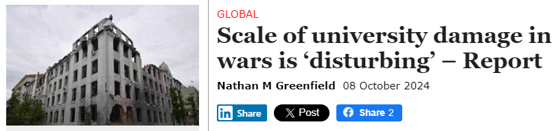 Scale of University Damage in Wars is ‘Disturbing’ – Report