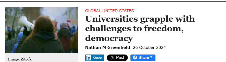 Universities Grapple with Challenges to Freedom, Democracy