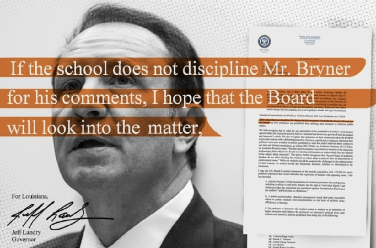 Louisiana Governor Calls on LSU to Punish Professor for Alleged Anti-Trump Speech