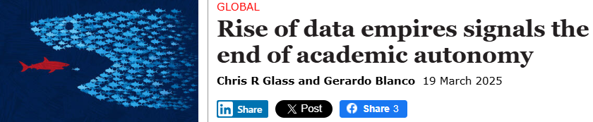 Rise of Data Empires Signals the End of Academic Autonomy
