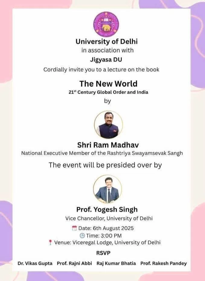 Lecture on Book by Ram Madhav