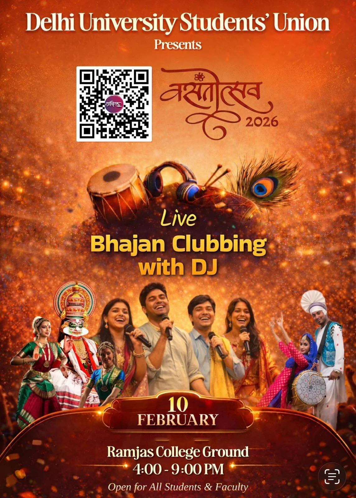 Bhajan Clubbing at Ramjas College